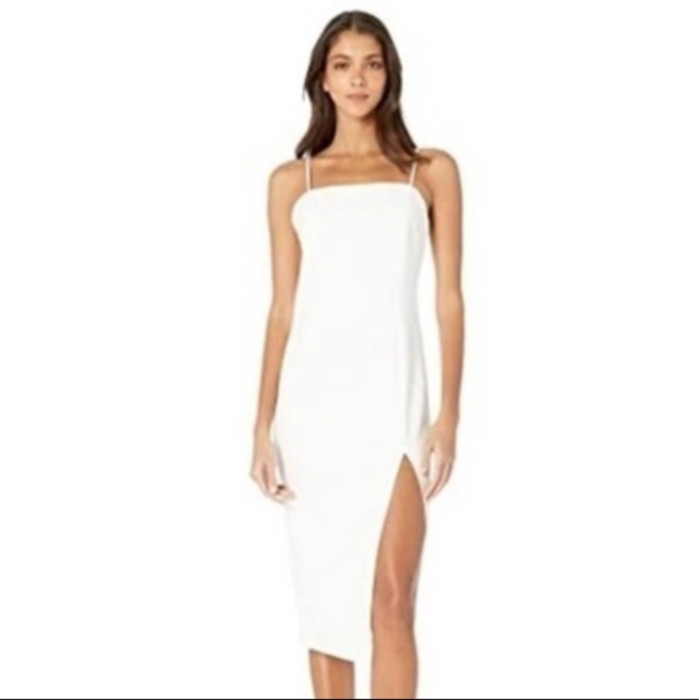 NWT Bardot womans white formal slip midi dress size 8